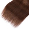 Raivide Hair Brown Bundles Color 4 Straight Human Hair Bundles Brazilian Virgin Hair 16 18 20 Inch Dark Brown Straight Bundles Human Hair Color #4 Bundles Hair Weave