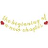 The Beginning of a New Chapter Banner, for Happy Graduation/Congrats Grad/Farewell/Moving Away/Job Change/House Warming/Happy Retirement Party Decorations