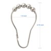 Amazer Shower Curtain Rings, Set of 12, Rust-Resistant Metal Shower Hooks Ring Shower Rings for Curtain Rolling Shower Curtain Hooks for Bathroom Shower Rod Shower Curtain Hangers - Nickel
