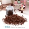 HOYOLS Brown Hair Ties Elastic Bands Small Rubber Bands for Girls Women’s Hair No Damage Mini Stretchy Ponytail Holders Tiny Hairtie for Fine Thin to Medium Hair Bulk 1500pcs TPU (Brown)
