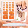 264 Pieces 12 Sheets Full Wraps Toenail Polish Stickers Mermaid Design Toenail Art Polish Stickers Strips Glitter Self-Adhesive Toenail Art Decals with Nail File for Women Girls (Dreamy Style)