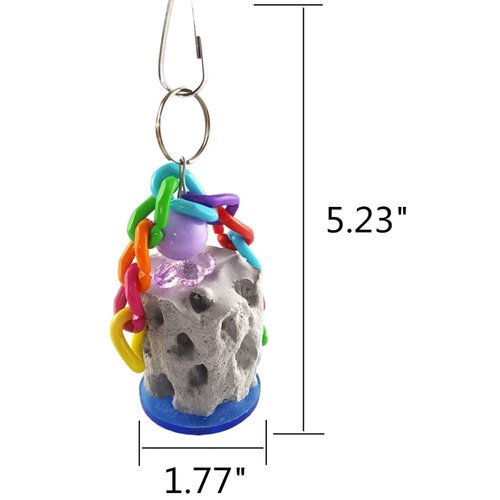 Yitaocity 2Pcs Bird Calcium Teeth Grinding Chew Treats Bird Beak Grinding Stone Toy for Parrot Parakeet Cockatiel Chinchilla Rabbit Gerbil Mouse Hamster