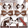 Whaline 4Pcs Glitter Football Hair Bow Clips Brown and White Football PU Leather Hairgrips Sparkly Alligator Clips for Sports Party Hair Accessories