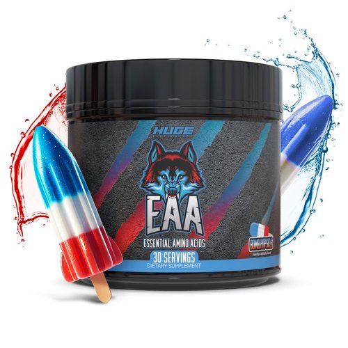 Huge EAA Supplement, Highest Dosed Essential Amino Acids Powder, 12.85g EAAs & 8g BCAAs Per Serving, Maximize Muscle Growth, Recovery & Performance (Bomb Popsicle, 17.73 Oz.)