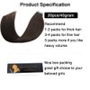 Amella Hair Tape in Hair Extensions Human Hair Silky Straight Remy Human Hair Seamless Skin Weft Hair Extensions Tape in 12 inches #2 Dark Brown 40 Gram 20Pcs/Pack Thick Hair