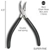 The Beadsmith Bent Chain Nose Pliers – Extra Fine Tips – 4.5 inches (114mm) – PVC Grip Handle with Double Leaf Springs – Jewelry Making Tool for Creating Bracelets, Earrings and Necklaces