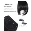 JBUJBU Clip in Bangs,Synthetic French Bangs Hair Clip,Fake Bangs Fringe for Women with Hair Temples Hairpieces for Women's Daily Wear clip on bangs