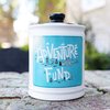 Travel Essentials Piggy Bank & Candy Jar - Our Adventure Fund Travel Vacation Money Jar - Ideal Gift for Men & Women, Bedroom Decor, Beach, Cruise & Roadtrip Essentials
