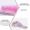 Detangling Brush for Adults & Kids Hair- Detangler Brush for Natural,Curly,Straight,Hair, Little Girl Accessories, Teenager Gifts with cute design(Pink)