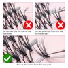 MLEN DIARY 255 Clusters Individual Lashes 12-14mm Cluster Lashes Natural False Eyelashes 3 in 1 Mink Eyelash Extension DIY Kit