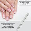 ForPro Professional Collection ForPro Zebra Foam Board, 80/80 Grit, Double-Sided Manicure Nail File, 7 inches L x .75 inches W, Black, 50 Count