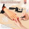 SAVILAND Practice Hand for Acrylic Nails: Flexible & Realistic Nail Practice Hand Mannequin Hand Silicone Nail Hand Practice with 120PCS Nail Tips Nail Glue for Beginners Manicure Training Home