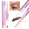 ESOTERIQUE Dual-Ended Eyebrow Pencil & Tinted Gel, Waterproof Eyebrow Tint with Ultra-Fine Eyebrow Pencil, Effortless Natural Looking Brows, All Day Wear - Dark Brown
