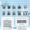 Lash Clusters 70 Pcs Cluster Lashes Eyelash Clusters DIY Cluster Eyelash Extensions Individual Lashes Thin Band & Soft(Humid,C-8-16mix)