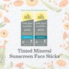 Earth Mama Lady Face® Tinted Mineral Sunscreen Stick SPF 40 Set |Contains Certified Organic Shea and Coca Butter | Foundation + Concealer + Contour, Blends with Most Skin Tones, 2-Pack