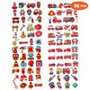 (96 PCS) Firefighter Fire Truck Fireman Temporary Tattoos Themed Birthday Party Decorations Favors Supplies Cute Tattoo Stickers For Children Boys Girls Games School Gifts Rewards Home Activity