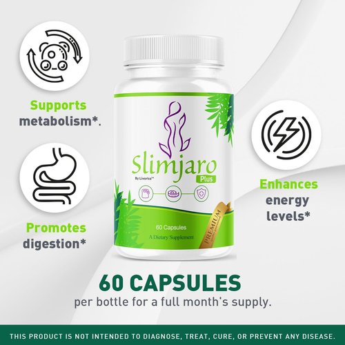 (3 Pack) SlimJaro Plus Pills - Official SlimJaro Plus Advanced Formula, Slim Jaro Plus Supplement Capsules All Natural Ingredients for Health & Wellness Support Reviews, 180 Capsules for 3 Months