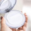 Beaupretty Powder Puff 2pcs Powder Compact Container, Plastic Empty Makeup Loose Powder Case with Puff and Elasticated Net Sifter Vintage Mirror
