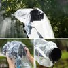 DSLR Camera Rain Cover JJC Rain Coat Sleeve Protector for Canon Nikon Fujifilm Sony Olympus Panasonic Tamron Sigma with a Lens up to 18" PE Material Totally See-Through -4 Pack