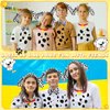Oudain Dalmatian Costume Set Ear Headband Bow Tie Tail 4 Sheets Adhesive Felt Circles Felt Pads 4 Spotty Dog Bells Felt Pad Accessories Set for Costumes 100 Days of School Party Cosplay