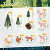 26 Pcs Forest Animal Figurines Toys Woodland Creatures Grassland Diorama Kit Plastic Rainforest Animals Habitat Playset with Model Trees for Birthday Cake Topper Kids Toddlers Educational Learning