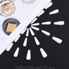 Outyua Matte White Press on Nails Coffin Long Fake Nails Solid Acrylic False Nails with Designs Cute Full Cover Nails 24Pcs (White)