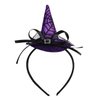 DIUEWOW Halloween Headbands for Women Kids Witch Hat Hairbands Purple Small Witch Hair Hoops Halloween Hair Accessories