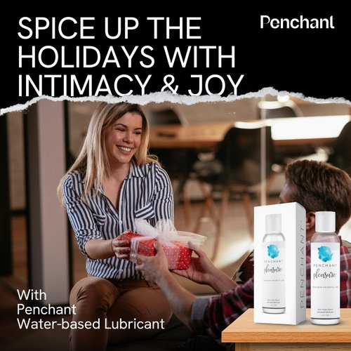 Penchant – Water Based Lube for Men, Women & Couples, Personal Lubricant for Sensitive Skin, Unscented, Latex-Safe & Edible 4oz