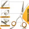 BEAUTÉ DÉCHAÎNÉE Professional Barber Shears - 6.5 Inch Premium Haircutting Scissors Stainless Steel Hairdressing Scissors for Men & Women (Silver)