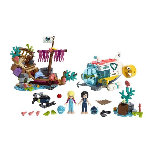 LEGO Friends Dolphins Rescue Mission 41378 Building Kit with Toy Submarine and Sea Creatures, Fun Sea Life Playset with Kacey and Stephanie Minifigures for Group Play (363 Pieces)