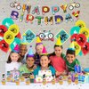 Bike Birthday Party Decorations, Including Banner, Cake Toppers, Balloons, Hanging Signs Bicycle Sports Theme Birthday Party Supplies for Kids and Bicycle Fans (A)