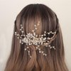 Aimimier Bridal Hair Comb Crystal Back Comb Rhinestone Headpiece for Wedding Party Prom Festival Hair Accessories for Women(Gold)