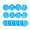 EUDAX 30mmx8mm Plastic Roll 2mm Dia Shaft Toys Wheel and 2mmx100mm STEM Shaft Round Rod Axles for DIY Toy RC Car Truck Boat Helicopter Model Part (Blue, 100pcs)