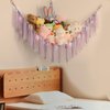 YELIENM Stuffed Animals Net or Hammock with LED Light, 59 inch Toy Hammock Net for Stuffed Animals Corner Hanging Stuffed Animal Storage Stuffed Animal Holder for Nursery Kids Bedroom (Purple)…