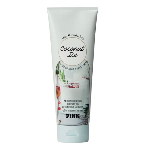 Victoria's Secret Pink Fragrance Lotion Nourishing Hand & Body Lotion 8 Oz (8 oz 1 Pack, Coconut Ice)