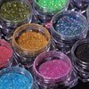 RsoeFlower 12 Colours Chrome Nail Powder,Nail Glitter Iridescent Nail Powder, Pearl Effect Nail Powder Shell Nail Glitter Dust Nail Powder with Magic Mirror Effect for Nail Art Design Decoration
