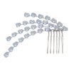 Crystal Bride Wedding Hair Comb Leaf Bridal Headpieces Tear-drop Rhinestone Hair Pieces Cubic Zircon Bridesmaid Side Comb Silver Hair Wedding Accessories for Women and Girls