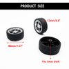 10PCS Toy Car Wheels 40mm Rubber Tire Wheels with Metal Shaft for RC Car Truck DIY Model Toy Wheel Replacement Accessories (3X40mm)
