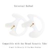 Lsgoodcare 20Pcs Replacement Earmold Earbud (Left and Right Ear) for Two Way Radio Acoustic Coil Tube Earpiece, Walkie Talkie Earmould Ear Buds White Medium Soft Silicone Ear Pieces