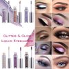 Glitter Eyeshadow,Liquid Shimmer Glitter Metallic Eyeliner Makeup,Long Lasting,Quick-Drying,Gel-Based Formula,Multi-Dimensional Eye Looks Eye Shadow Kits Gift
