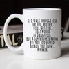 YouNique Designs I’d Walk Through Fire for You Brother Coffee Mug, 11 Oz, Brother Gifts for Brother Adult, Funny Brother Mug from Sister, Birthday Gifts For Brother