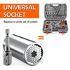 Universal Socket, tools Gifts for Men Husband Dad Handyman Boyfriend, Father's Day Birthday Gifts, Super Socket Wrench Set with Power Drill Adapter(7-19mm)