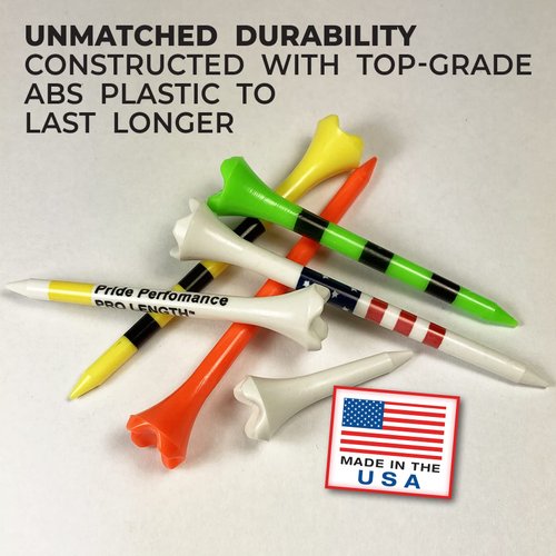 PRIDE GOLF TEE unisex adult 2-3/4 Inch Golf Tees, Citrus Orange, 2.75 US