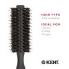 Kent AH16G AirHez Boar Bristle Round Brush for Blow Drying, Blow Dryer Brush Hair Brush for Curling, Adding Volume, and Root Lift in Short Hair, Boar Bristle Brush and Nylon Bristle Mix Blow Dry Brush
