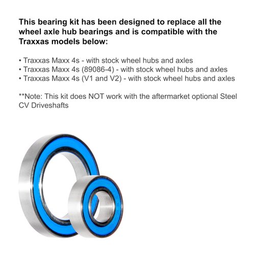 Winter Evening - for Traxxas Maxx 4S (V1 and V2) 89086-4 - Wheel Hub Bearings Kit