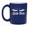 Daylor Lash Boss Makeup Lash Extension Artist Ceramic Coffee Mug Tea Cup Gift (11oz Blue)