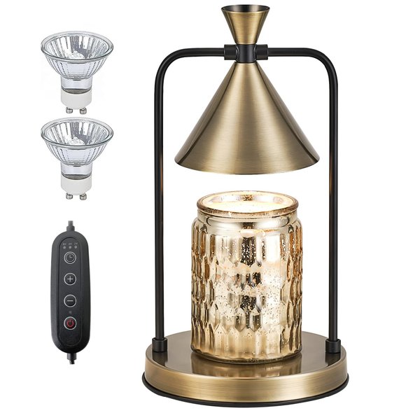 Qoyntuer Candle Warmer Lamp with Timer, Dimmable Candle Light Electric Candle Warmer Compatible with Various Candles, Candle Holders for Home Decor, Gifts for Christmas/Birthday/Housewarming