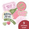Desert Cactus Delta Zeta Sticker Decal Laptop Water Bottle Car (Cute Sheet)