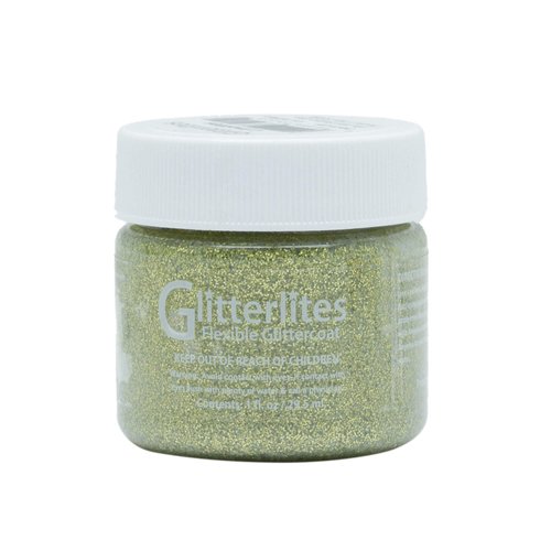 Angelus Flexible Glittercoat Glitter Paint, Limelite