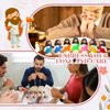Bememo 25 Pcs Little Jesus Figures Original Design Mini Rubber Jesus Toys to Hide and Seek Religious Party Favors Sunday School Baptism Gifts (Vibrant Color)